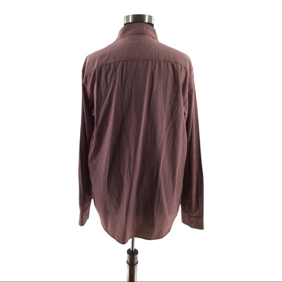 Columbia Men Button-Down Red&Gray Check Shirt - Picture 7 of 11